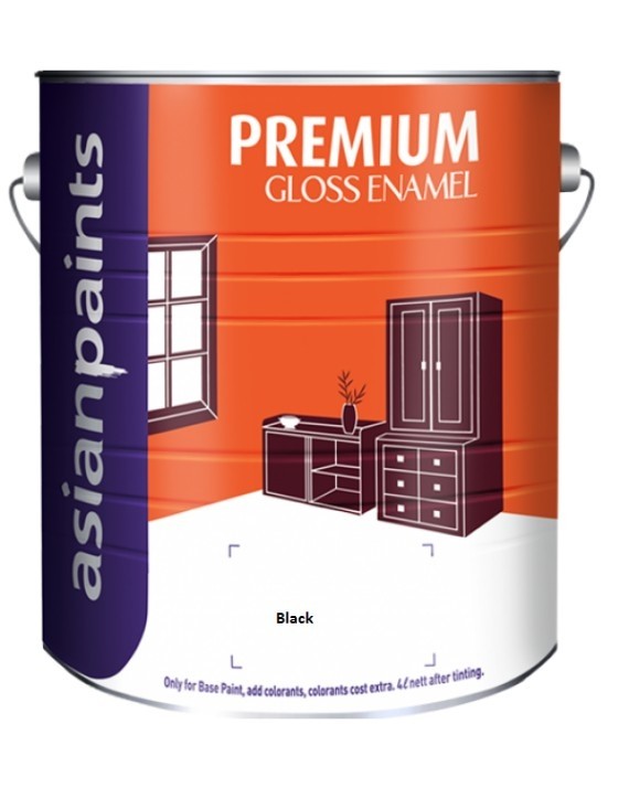 Asian Paints Apcolite Premium Gloss Enamel - Shades - 20 Ltrs Black ...